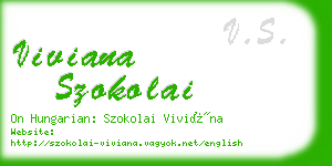 viviana szokolai business card
